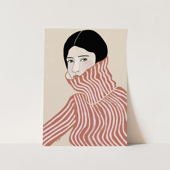 Lady In Jumper PFY Art Print