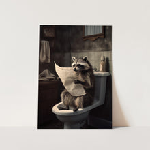 Load image into Gallery viewer, Raccoon Reads News PFY Art Print
