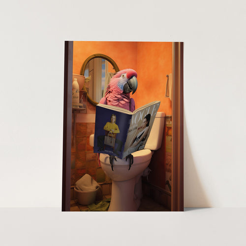 Parrot In the Toilet PFY Art Print