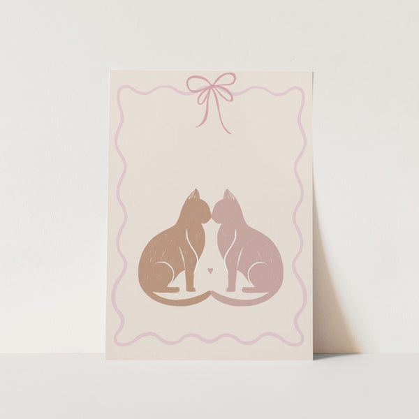 Two Cats in Love PFY Art Print