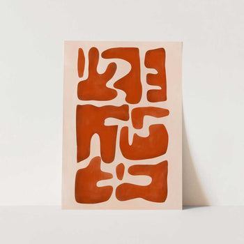 Warm Organic Shapes PFY Art Print