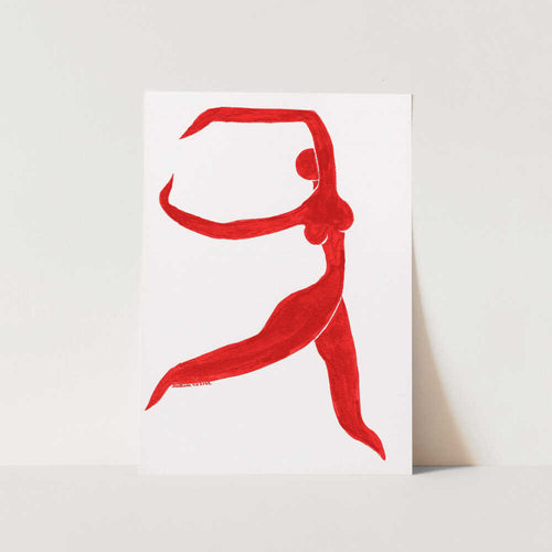 Graceful Red Dancer PFY Art Print