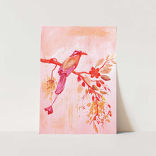 Load image into Gallery viewer, Gentle Pink Bird Branch PFY Art Print
