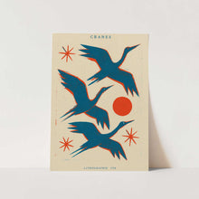 Load image into Gallery viewer, Cranes lithographie PFY Art Print