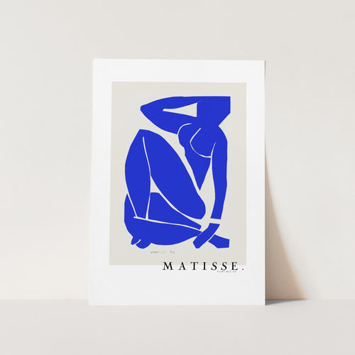 Nudo Blu III 1952 Boarder PFY Art Print