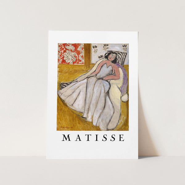 Jeune Femme à La Pelisse Blanche PFY Art Print