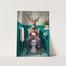 Load image into Gallery viewer, Bathroom Deer PFY Art Print