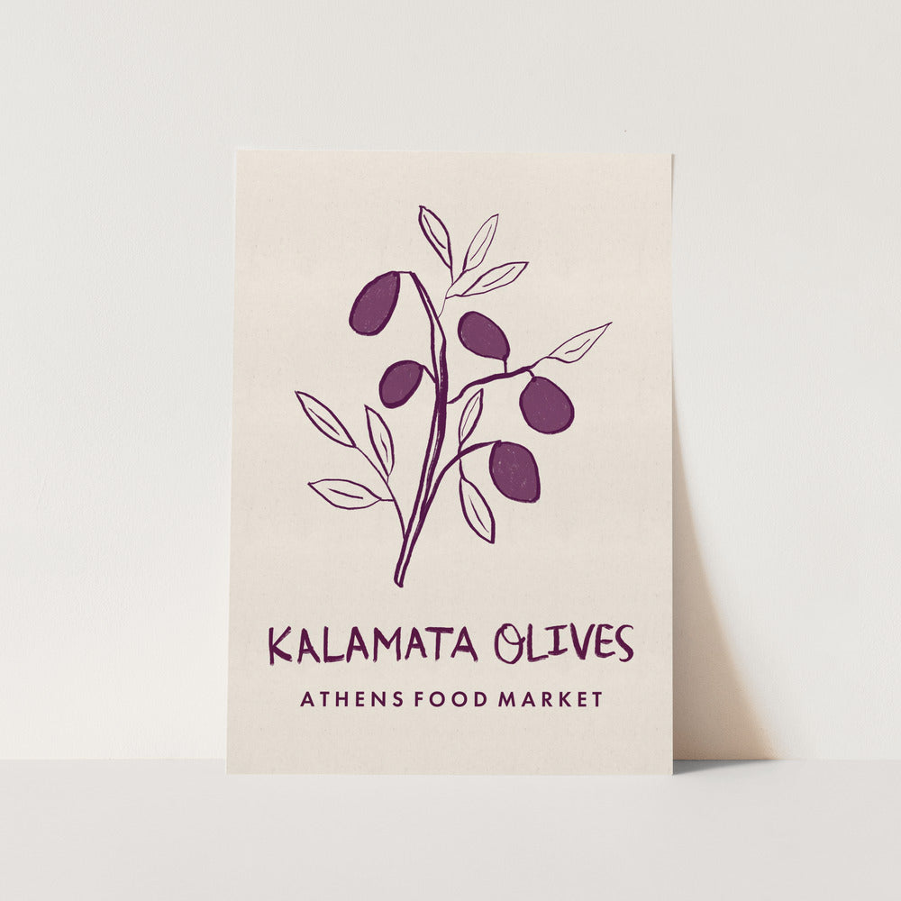 Kalamata Olives Athens Food Market Greece PFY Art Print