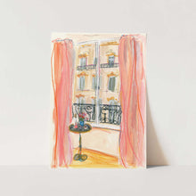 Load image into Gallery viewer, Paris Window View Illustration PFY Art Print