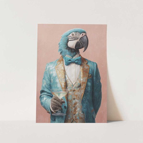 Parrot In Gala Jacket PFY Art Print