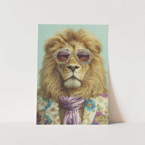 Groovy Lion PFY Art Print