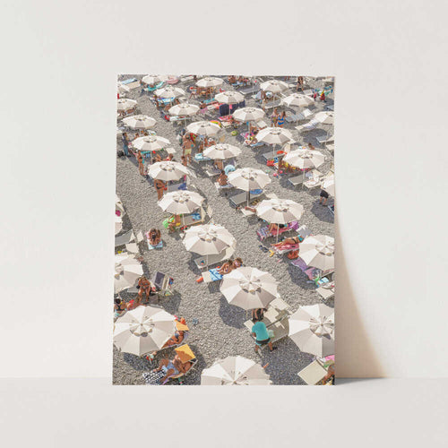 Crowded Summer Beach Day PFY Art Print