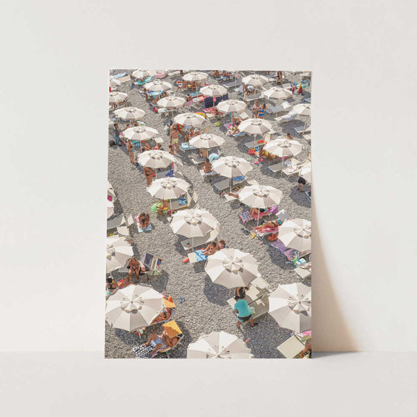 Crowded Summer Beach Day PFY Art Print