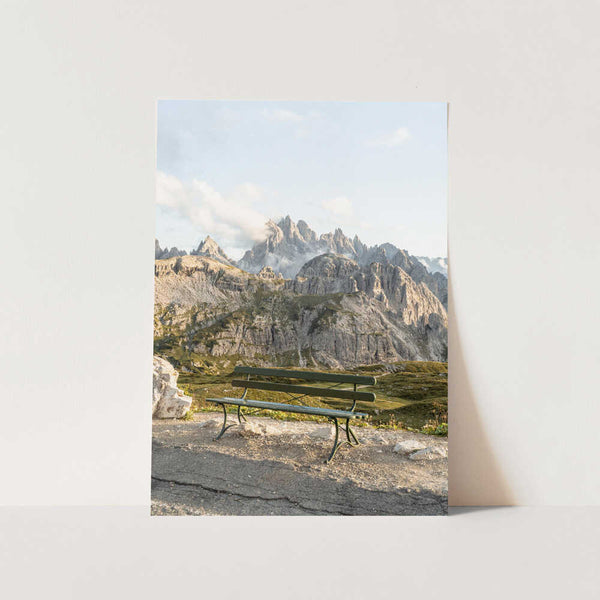 Alpine Bench Vista PFY Art Print