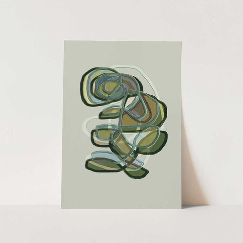 Serene Green Flow PFY Art Print
