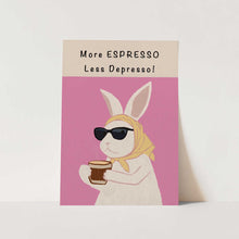 Load image into Gallery viewer, Stylish Bunny Espresso PFY Art Print