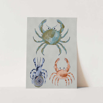Ocean Crabs Watercolor PFY Art Print