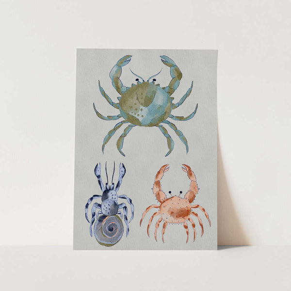 Ocean Crabs Watercolor PFY Art Print