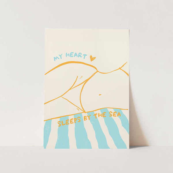 Heart Sleeps By The Sea PFY Art Print