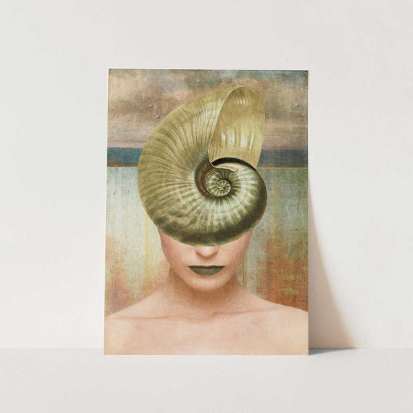 Nautilus Shell Portrait PFY Art Print
