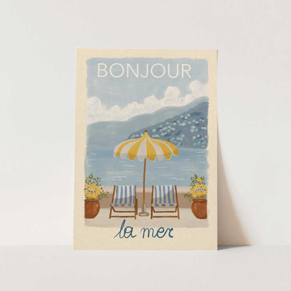 Bonjour La Mer Retreat PFY Art Print