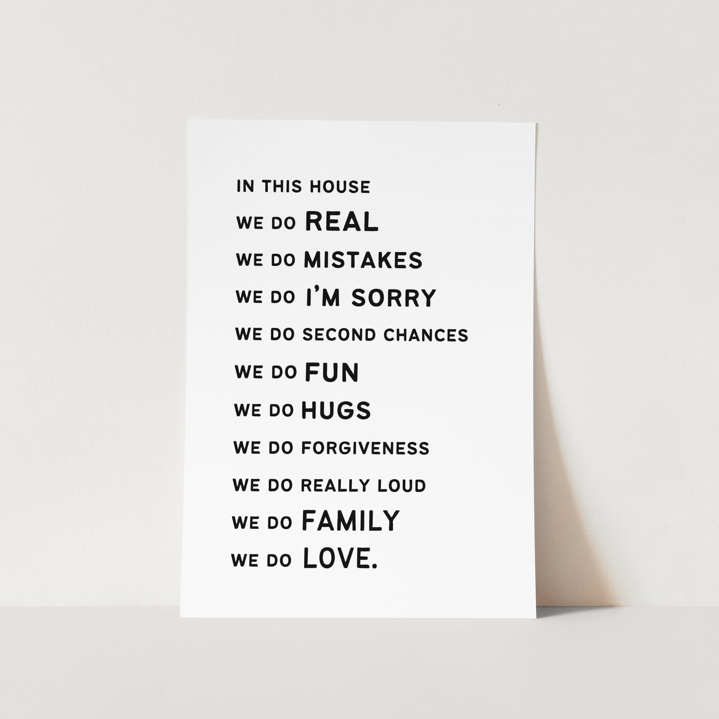 House Rules Art Print