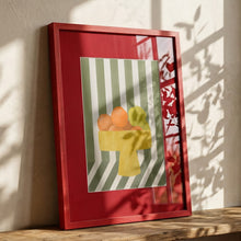 Load image into Gallery viewer, Colorful Striped Fruit Bowl PFY Art Print