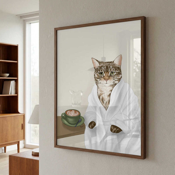 Cozy Cat Coffee Morning PFY Art Print
