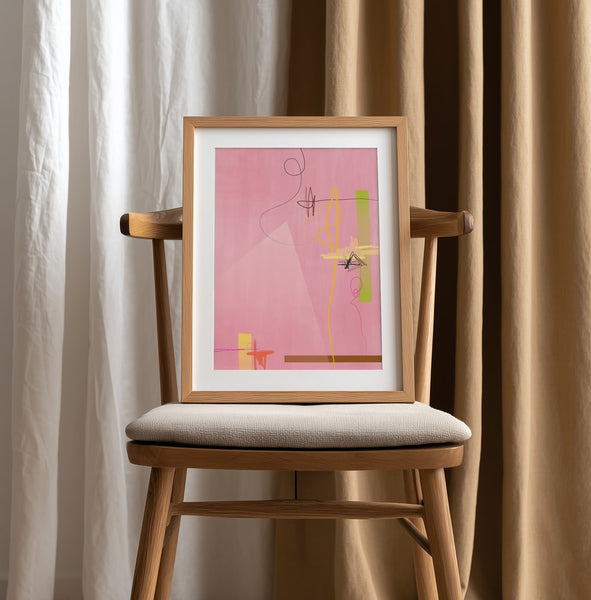 Pink Abstract Flow PFY Art Print