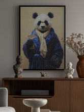 Load image into Gallery viewer, Panda In Blue Velvet Robe PFY Art Print