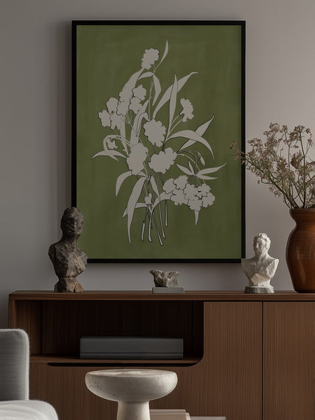 Green Botanical Bouquet PFY Art Print
