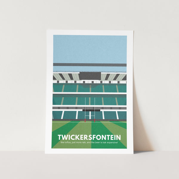 Twickersfontein Rugby Illustration Art Print