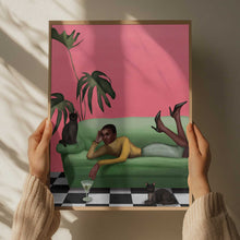 Load image into Gallery viewer, Martini and Monstera Art Print