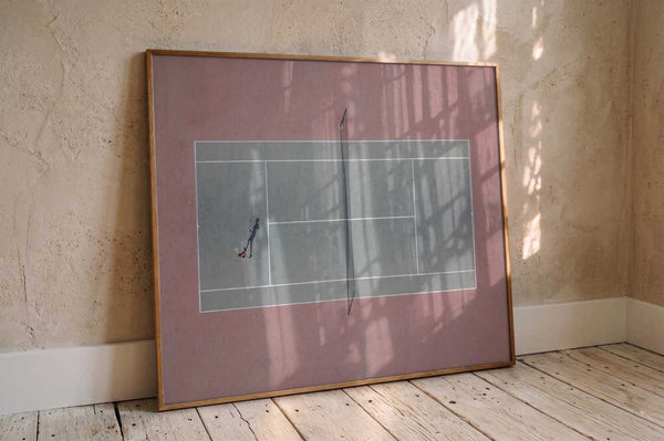 Tennis Court Shadow Play PFY Art Print