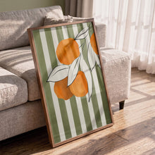 Load image into Gallery viewer, Fresh Oranges Stripes PFY Art Print