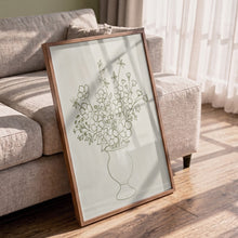 Load image into Gallery viewer, Elegant Floral Vase Drawing PFY Art Print