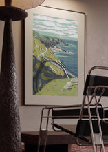 Load image into Gallery viewer, Winding Coastal Bridge Path PFY Art Print