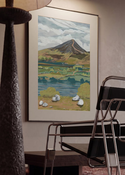 Lakeside Mountain View PFY Art Print