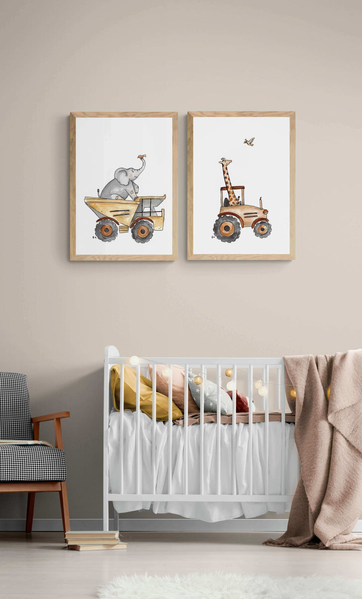 Working Giraffe by Mareli Art Print