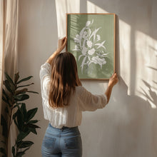Load image into Gallery viewer, Green Botanical Bouquet PFY Art Print