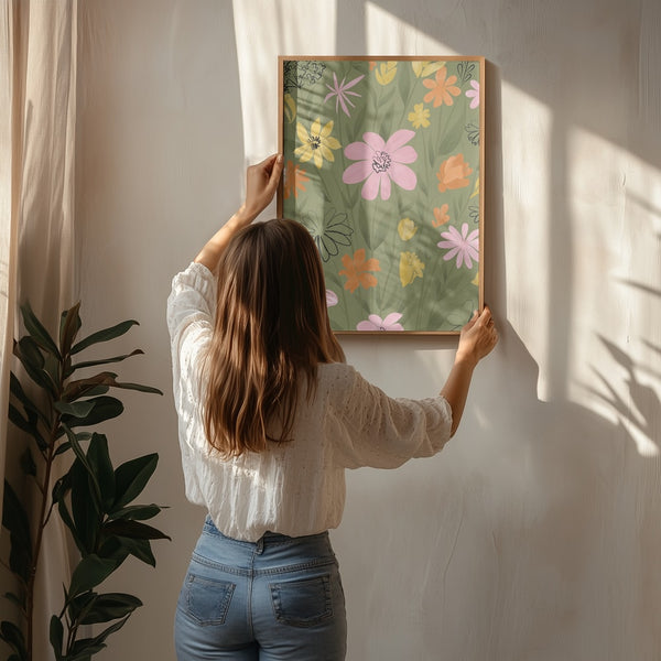 Vibrant Floral Meadow PFY Art Print