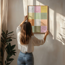 Load image into Gallery viewer, Vibrant Textured Squares PFY Art Print