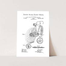Load image into Gallery viewer, Bicycle Vintage Patent Art Print