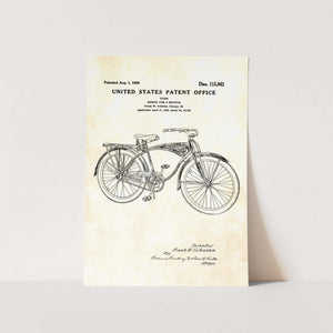 Schwinn Bicycle Patent Art Print