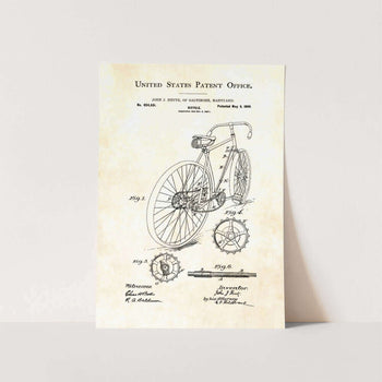 Bicycle Vintage Patent Art Print