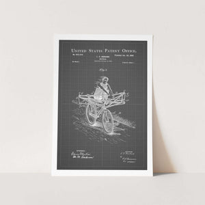 Rowing Bicycle Patent Art Print