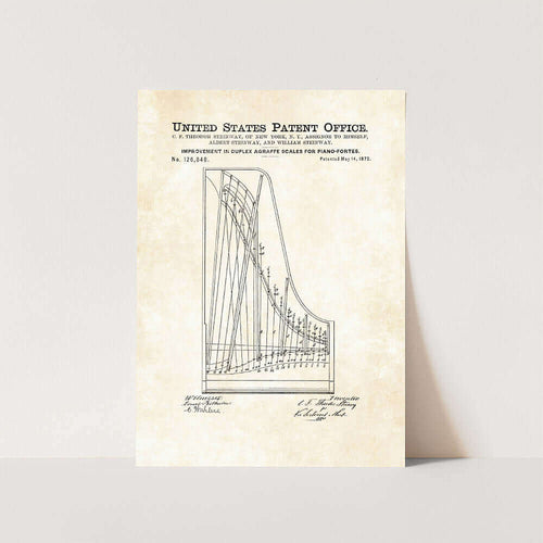 1872 Steinway Piano Forte Patent Art Print