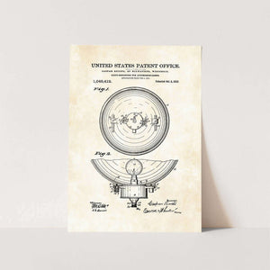 1912 Automobile Headlight Patent Art Print