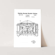 Load image into Gallery viewer, 1927 Automobile Instrument Panel Patent Art Print