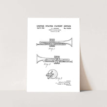 Load image into Gallery viewer, 1940 Trumpet Patent Art Print